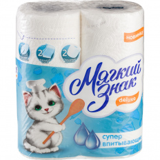 Полотенца бумажные Мягкий знак Deluxe 2-х сл.